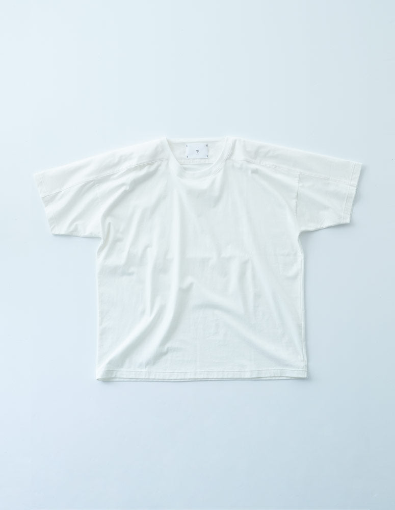 【ENFOLD/エンフォルド】スビン天竺 Tシャツ 半袖　変形　ホワイト　綿 ENFOLD - ENFOLD エンフェルド スビン天竺レアスリブTシャツの通販 by